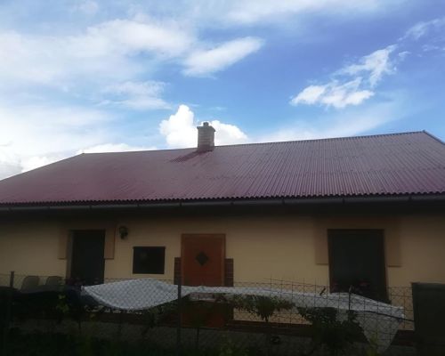 Natieranie strechy Turčianske Teplice (vlnkový plech)